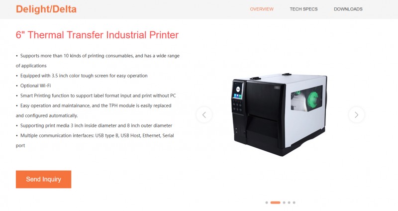 ballbet贝博Delight工业热转印打印机